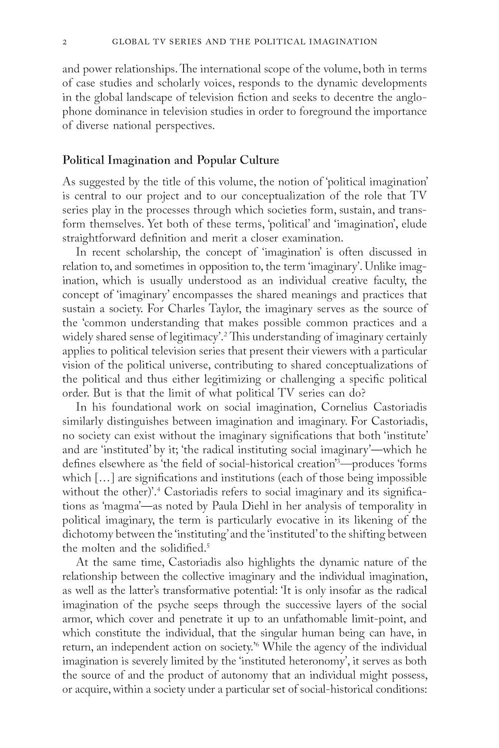 Global TV Series and the Political Imagination