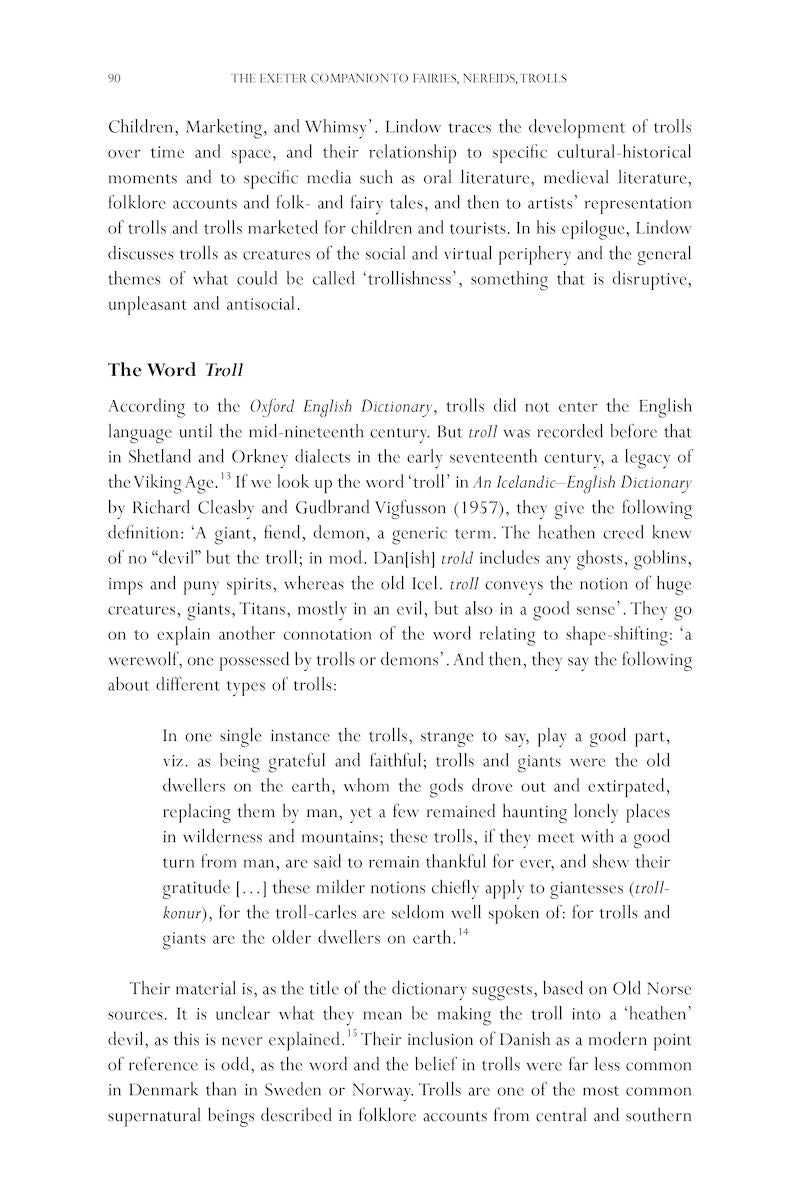 The Exeter Companion to Fairies, Nereids, Trolls and other Social Supernatural Beings