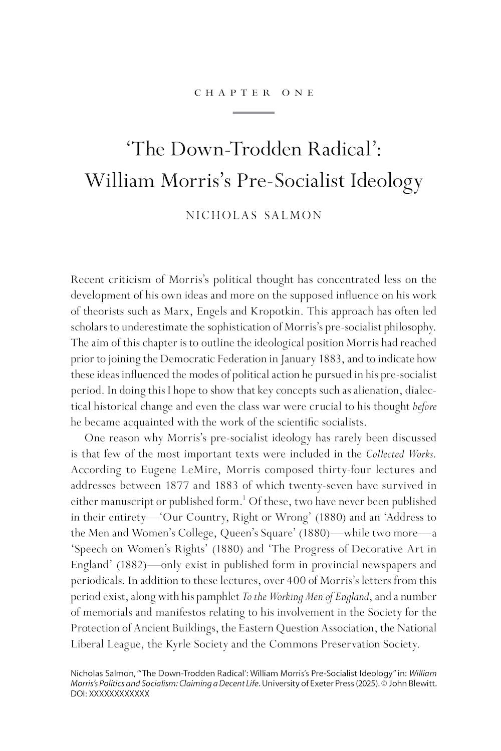 William Morris’s Socialism and Politics
