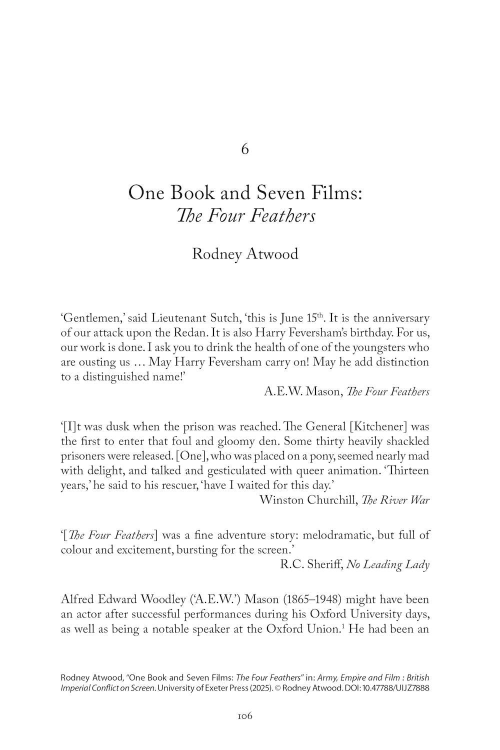 Army, Empire and Film