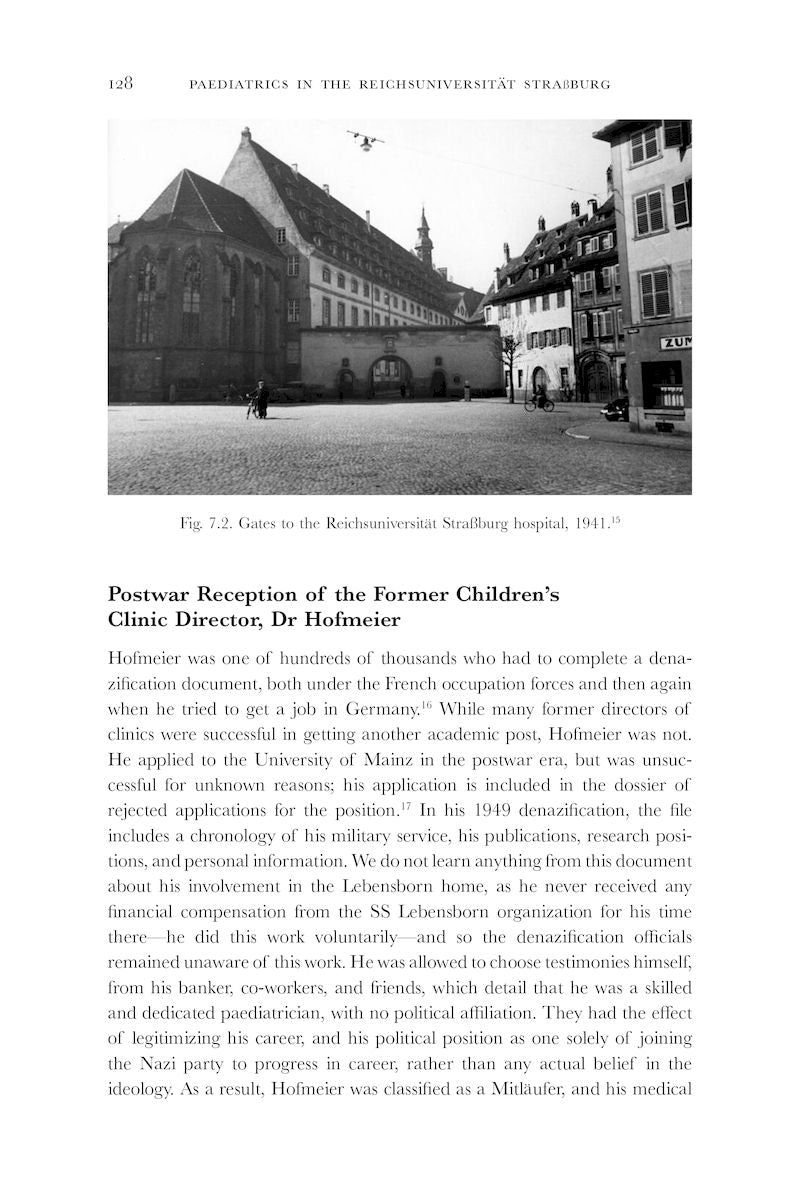 Paediatrics in the Reichsuniversität Straßburg