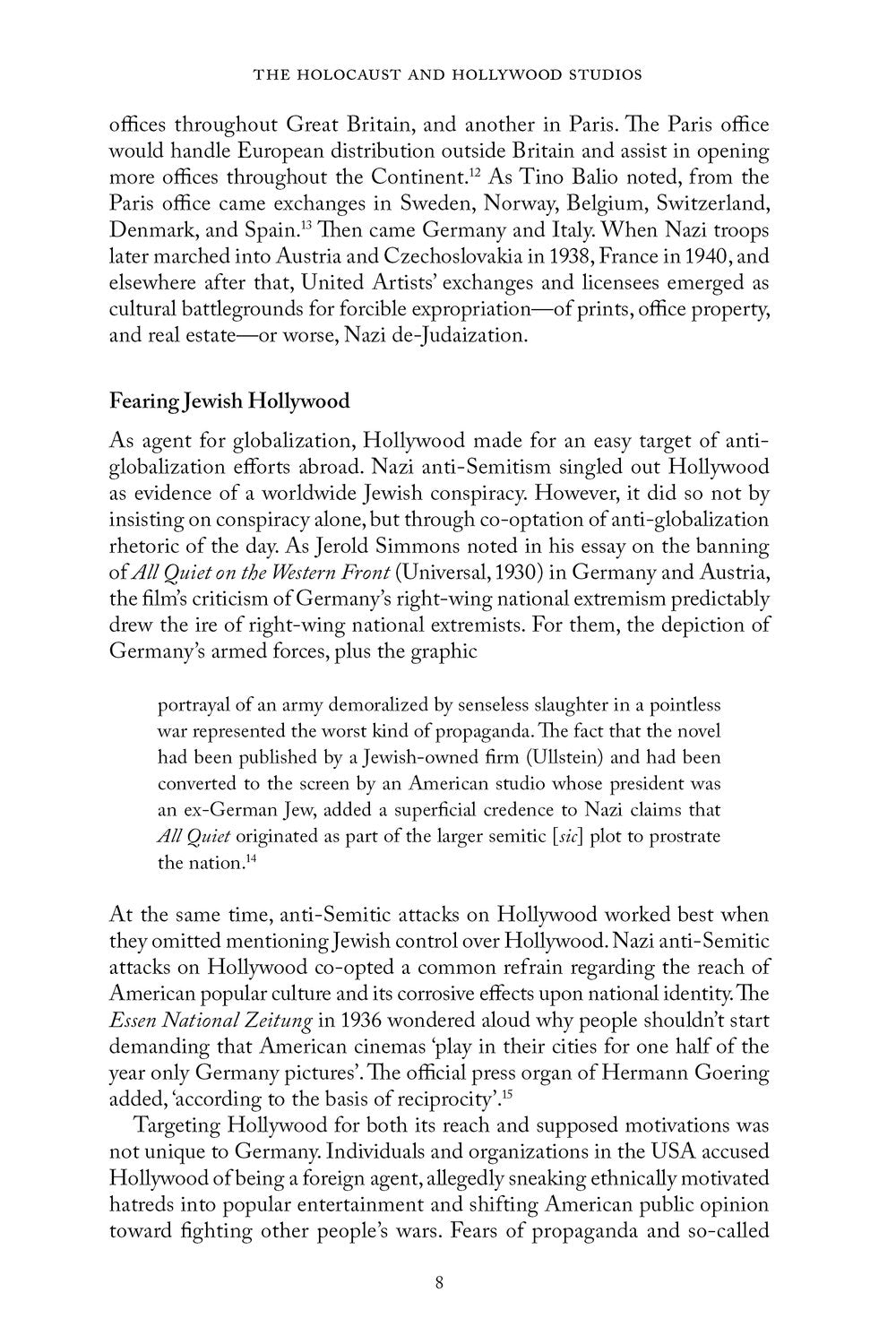 The Holocaust and Hollywood Studios