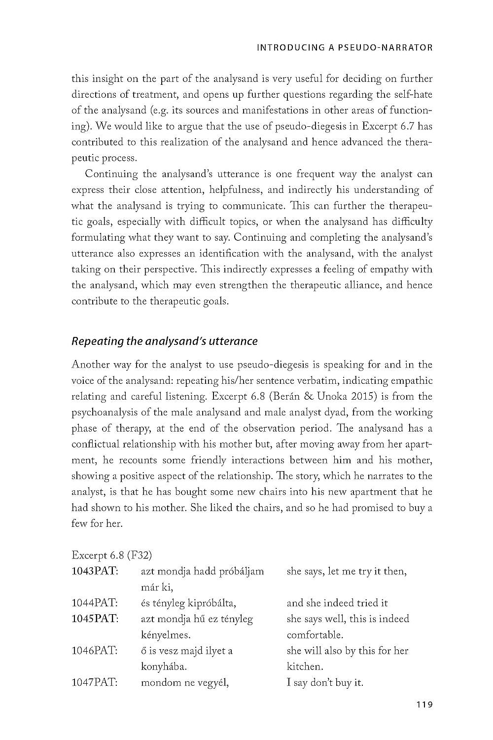 Joint Construction of Narratives in the Psychoanalytic Setting