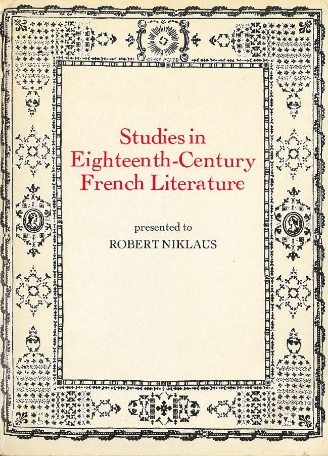 Studies in Eighteenth Century French Literature