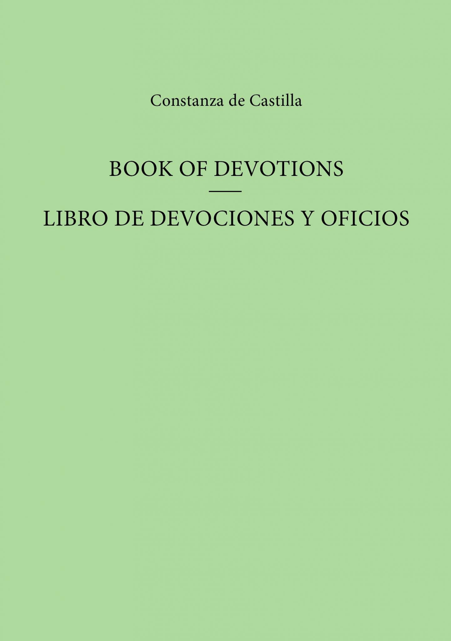 Book of Devotions/Libro de Devociones y Oficios