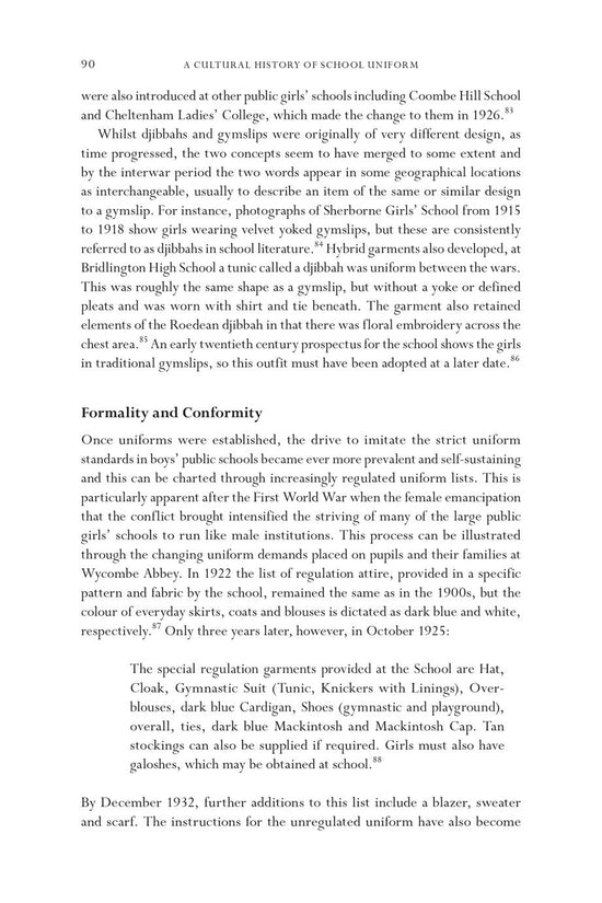 A Cultural History of School Uniform University of Exeter Press